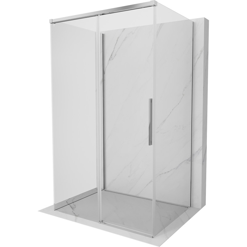 Mexen Rox-3S sprchová kabína 3-stenová posuvná 155 x 70 cm, transparentná, chrómová - 8C2-155-070-01-00-3S