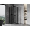 Mexen Mist Duo sprchová kabína 115 x 115 cm, čierny rám, čierna - 8A4-115L-115P-70-70