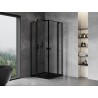 Mexen Mist Duo sprchová kabína 115 x 115 cm, čierny rám, čierna - 8A4-115L-115P-70-70