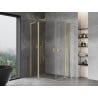 Mexen Mist L Duo sklopná sprchová kabína 120 x 90 cm, priehľadná, brúsená zlatá - 8A4L-120-090-55-00