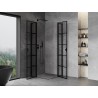 Mexen Mist L Duo sprchová kabína s otočnými dverami 95 x 95 cm, čierna mriežka, čierna - 8A4L-095L-095P-70-77