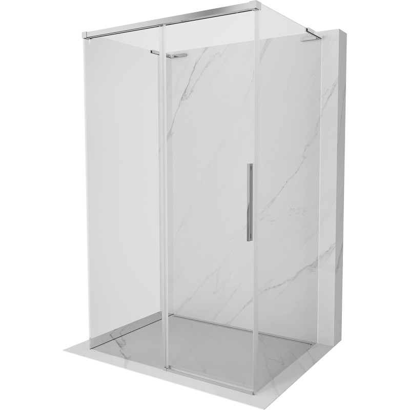 Mexen Rox-3S L 3-stenná sprchová kabína s posuvnými dverami 135 x 70 cm, transparentná, chrómová - 8C2L-135-070-01-00-3S