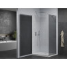 Mexen Pretoria sprchovací kút otvárací 100 x 90 cm, grafit, chróm + vanička Flat - 852-100-090-01-40-4010