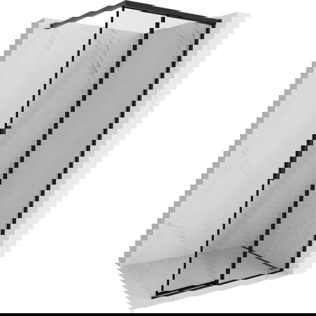 Mexen Rox sprchová stena Walk-in pravá 100 x 200 cm, čierny rám 8 mm, čierna - 8C2-100-003-70-70-P