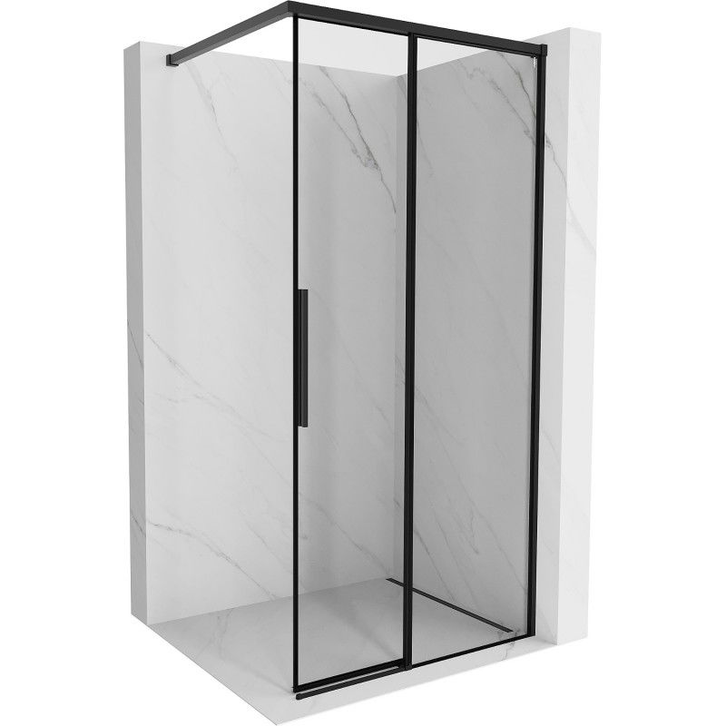 Mexen Rox sprchová stena Walk-in pravá 105 x 200 cm, čierny rám 8 mm, čierna - 8C2-105-003-70-70-P