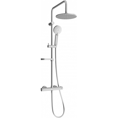 Mexen KX40 nástenný sprchový set s dažďovou hlavicou a termostatickou batériou, brúsená gun gray - 771504091-66