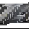 Mexen Pretoria sprchový kút otvárací 100 x 80 cm, grafit, chróm + vanička Flat, čierna - 852-100-080-01-40-4070
