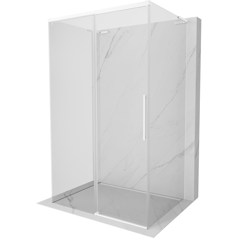 Mexen Rox-3S L sprchovací kút 3-stenový posuvný 120 x 70 cm, transparentný, biely - 8C2L-120-070-20-00-3S