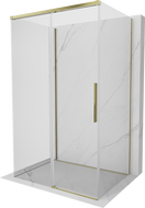 Mexen Rox-3S sprchová kabína 3-stranná posuvná 115 x 70 cm, transparentná, zlatá - 8C2-115-070-50-00-3S