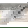 Mexen Omega sprchový kút 3-stenný, posuvný 130 x 100 cm, priehľadný, chróm + vanička Flat - 825-130-100-01-00-3s-4010