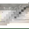 Mexen Omega sprchový kút 3-stenný, posuvný 130 x 100 cm, priehľadný, chróm + vanička Flat - 825-130-100-01-00-3s-4010