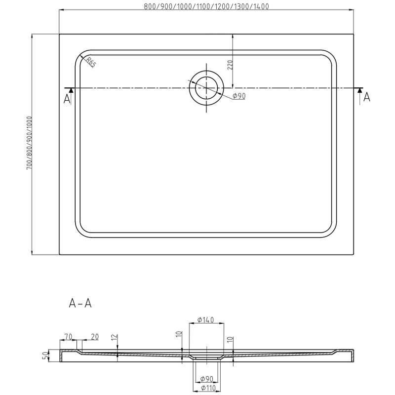 Mexen Omega-3S 3-stenná sprchová kabína, posuvná 140x80 cm, transparentná, chróm + brodzik Flat