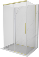 Mexen Rox-3S sprchový kút 3-stenný posuvný 105 x 85 cm, transparentný, zlatý kartáčovaný - 8C2-105-085-55-00-3S