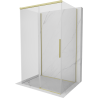 Mexen Rox-3S sprchový kút 3-stranný posuvný 130 x 120 cm, transparentný, zlatý kartáčovaný - 8C2-130-120-55-00-3S
