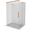 Mexen Rox-3S L sprchová kabína 3-stranná posuvná 115 x 110 cm, transparentná, kartáčovaná meď - 8C2L-115-110-65-00-3S