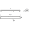 Mexen Flat 360° M13 otočný 2v1 lineárny odtok 60 cm, inox - 1010060-40