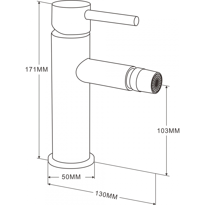 Mexen Elba bidetová batéria ružové zlato - 74120-60