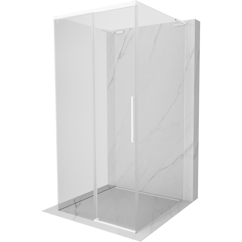 Mexen Rox-3S L sprchovací kút 3-stenový posuvný 110 x 110 cm, transparentný, biely - 8C2L-110-110-20-00-3S