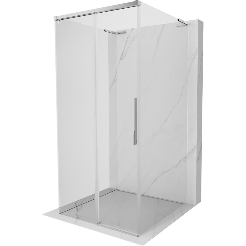 Mexen Rox-3S L trojstenný sprchovací kút s posuvnými dverami 120 x 120 cm, priehľadný, chróm - 8C2L-120-120-01-00-3S