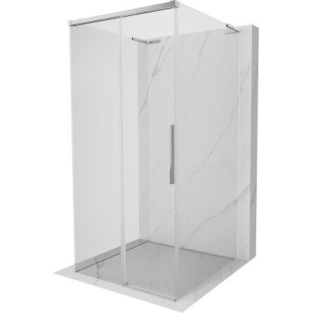 Mexen Rox-3S L trojstenný sprchovací kút s posuvnými dverami 120 x 120 cm, priehľadný, chróm - 8C2L-120-120-01-00-3S
