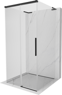 Mexen Rox-3S L sprchový kút 3-stenný, posuvný 95 x 95 cm, transparentný, čierny - 8C2L-095-095-70-00-3S
