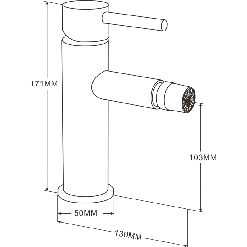 Mexen Elba čierna bidetová batéria - 74120-70