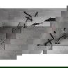 Mexen Mist H Duo sprchovací kút 85 x 85 cm, priehľadný, čierny - 8A5-085L-085P-70-00
