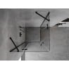 Mexen Mist H Duo sprchový kút s otváracími dverami 120 x 120 cm, priehľadný, čierny - 8A5-120L-120P-70-00