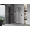 Mexen Mist H Duo sprchový kút s otváracími dverami 120 x 120 cm, priehľadný, čierny - 8A5-120L-120P-70-00