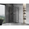 Mexen Mist H Duo sprchový kút s otváracími dverami 120 x 120 cm, priehľadný, čierny - 8A5-120L-120P-70-00