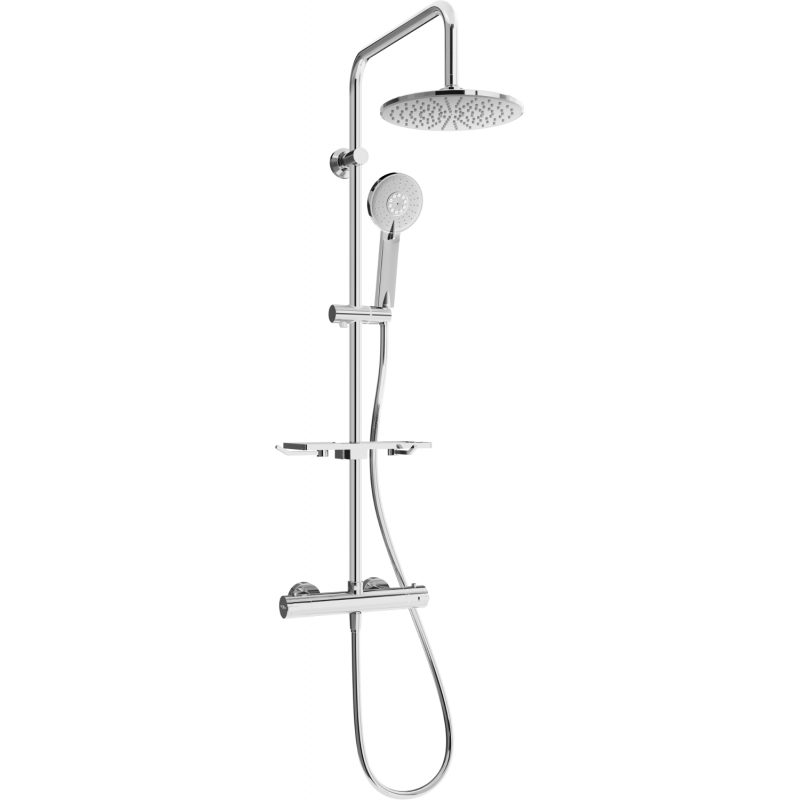 Mexen KT40 nadomový sprchový set s dažďovou sprchou a termostatickou batériou, chróm - 771504093-00