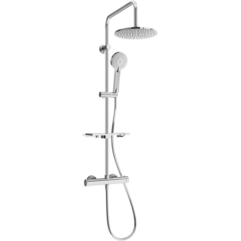 Mexen KT40 nástenný sprchový set s dažďovou sprchou a termostatickou batériou, chróm - 771504093-00