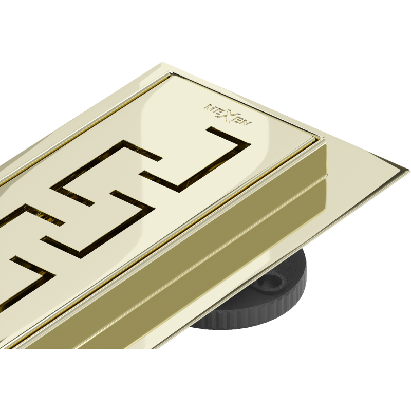 Mexen Flat 360° M15 otočný lineárny odtok 100 cm, zlatý - 1524100-40