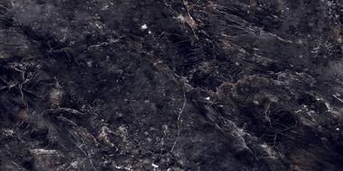 Mexen Rokocha Čierna vzorka glazovanej rektifikovanej dlaždice G1, podlahovo-stenová dlaždica, vysoký lesk - TL205-01-S