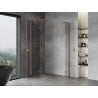 Mexen Mist H Duo sprchová kabína otváracia 115 x 75 cm, transparentná, brúsená meď - 8A5-115L-075P-65-00
