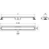 Mexen Flat M13 odtokový žľab 2 v 1 100 cm, chrómová - 1010100-15