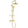 Mexen KT40 nástenný sprchový set so zlatou dažďovou sprchou a termostatickou batériou - 771504093-50