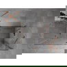Mexen Mist H Duo sprchová kabína, otváracia 70 x 115 cm, transparentná, brúsená meď - 8A5-070L-115P-65-00