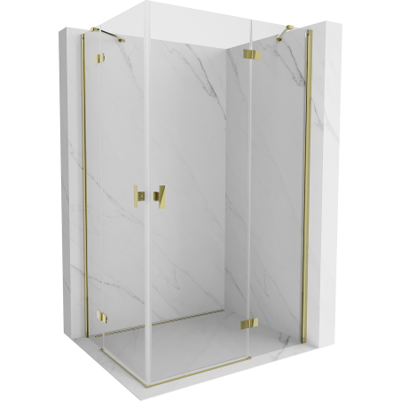 Mexen Mist H Duo sprchovací kút otvárací 70 x 120 cm, číry, zlatý - 8A5-070L-120P-50-00