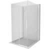 Mexen Rox-3S sprchový kút 3-stenový posuvný 110 x 110 cm, transparentný, biely - 8C2-110-110-20-00-3S