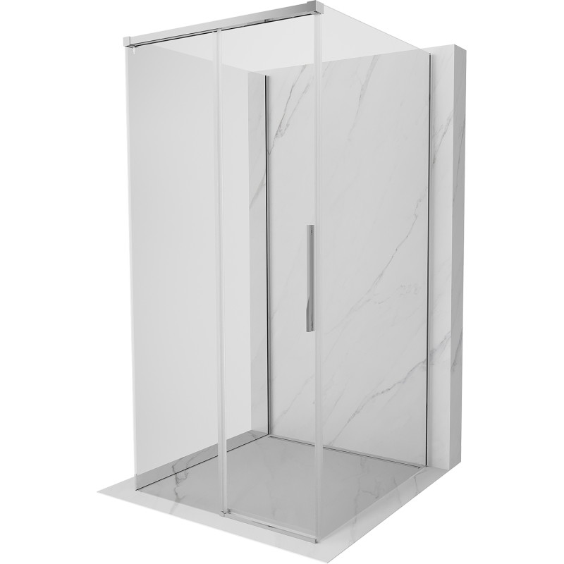 Mexen Rox-3S trojstranná posuvná sprchová kabína 120 x 120 cm, transparentná, chrómová - 8C2-120-120-01-00-3S