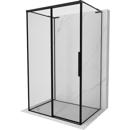 Mexen Rox-3S L 3-stenná sprchová kabína posuvná ľavá 135 x 70 cm, čierny rám, čierna - 8C2L-135-070-70-70-3S-L