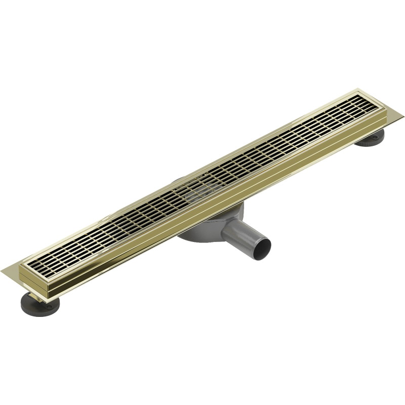 Mexen Flat 360° M33 rotačný lineárny odtok 60 cm, zlatý - 1533060-40