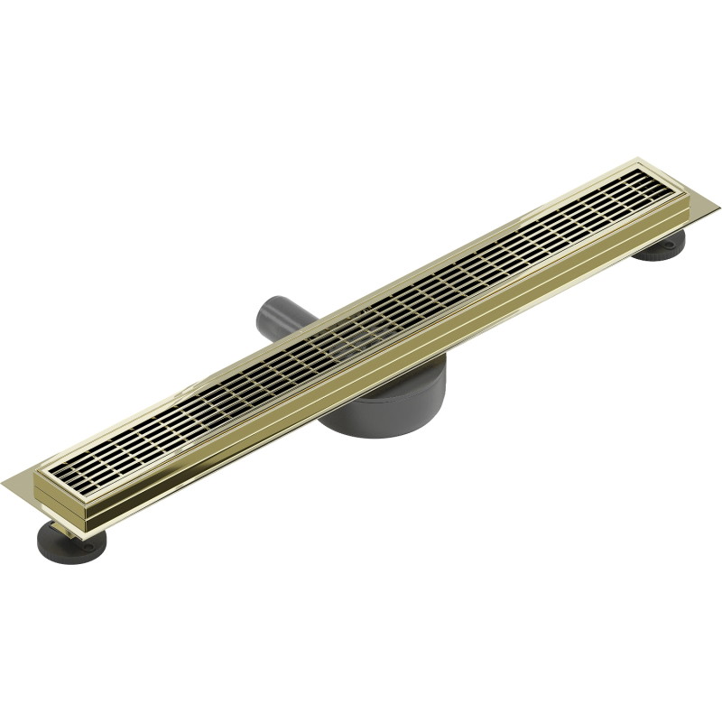Mexen Flat 360° M33 rotačný lineárny odtok 60 cm, zlatý - 1533060-40