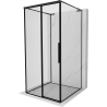 Mexen Rox-3S L sprchovací kabína 3-stenná posuvná ľavá 95 x 95 cm, čierny rám, čierna - 8C2L-095-095-70-70-3S-L