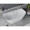 Mexen Oval Slim samostatne stojaca vaňa pri stene 170 x 80 cm, biela, prepadový chróm - 52661708000-01