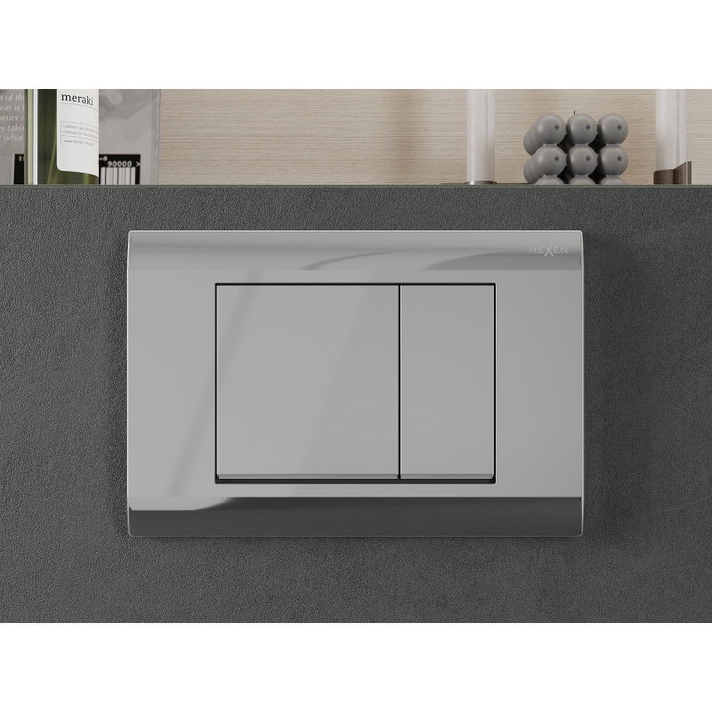 Mexen Fenix 01 splachovacie tlačidlo, lesklý chróm - 600101