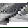 Mexen Oval Slim voľne stojaca pri stene 170 x 80 cm, biela, preliv gun gray brúsený - 52661708000-66