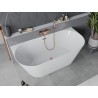 Mexen Oval Slim voľne stojaca kúpeľová vaňa pri stene 170 x 80 cm, biela, prepad brúsená meď - 52661708000-65