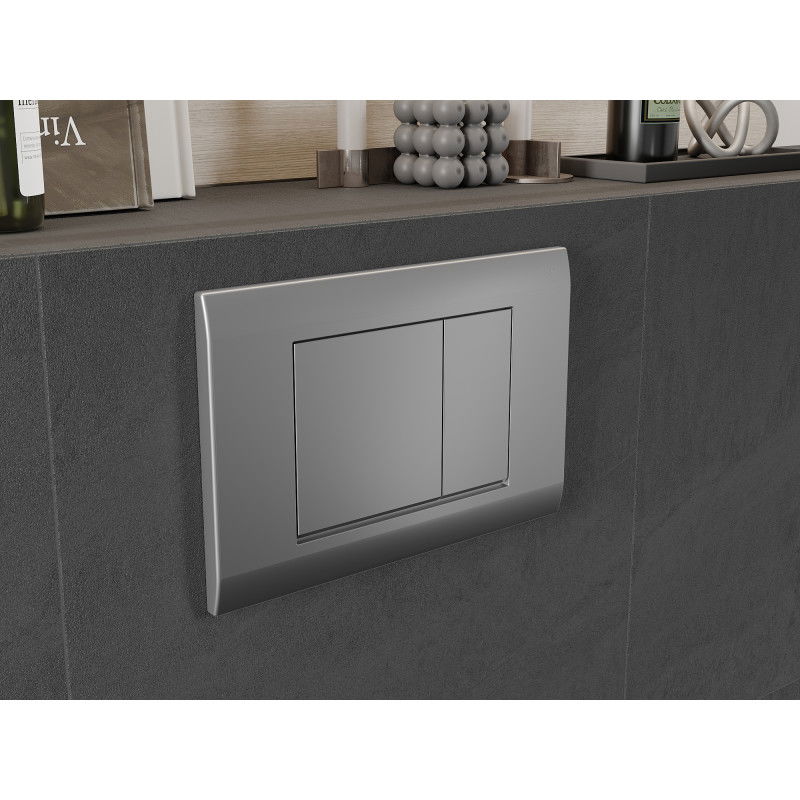 Mexen Fenix 01 splachovacie tlačidlo, matný chróm - 600102